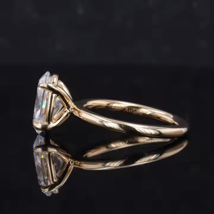 2.0ct IGI-sertifioitu Timanttisormus | 14k Keltakultaa | Useita Leikkauksia