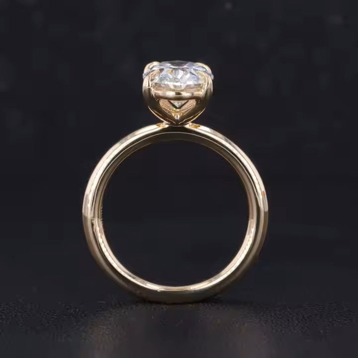 2.0ct IGI-sertifioitu Timanttisormus | 14k Keltakultaa | Useita Leikkauksia