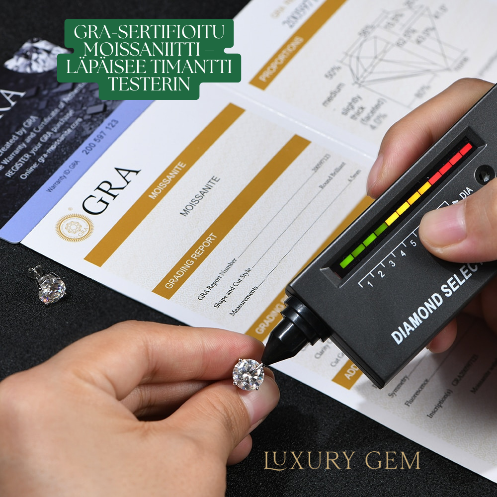 Pyöreä timanttisormus sivutimanteilla, 14K keltakulta