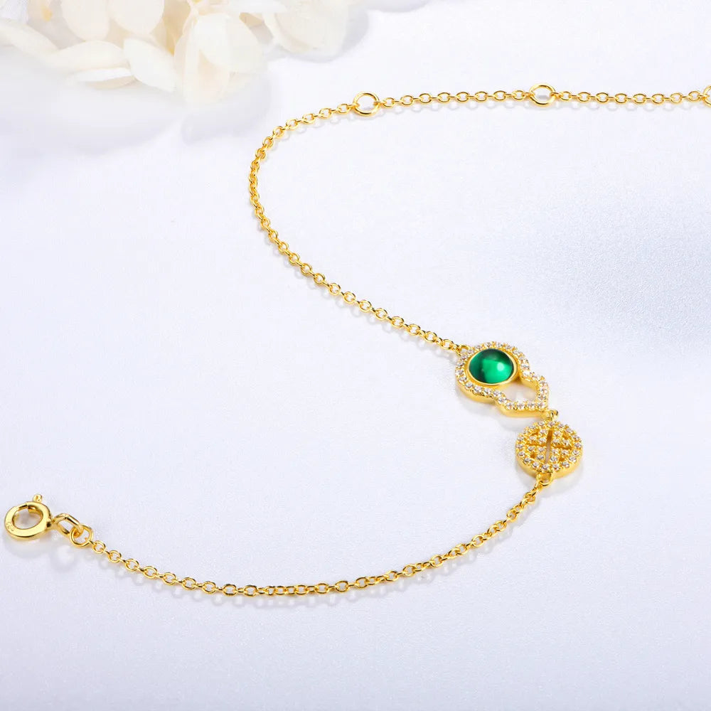 Exclusive Emerald Gemstone Bracelet