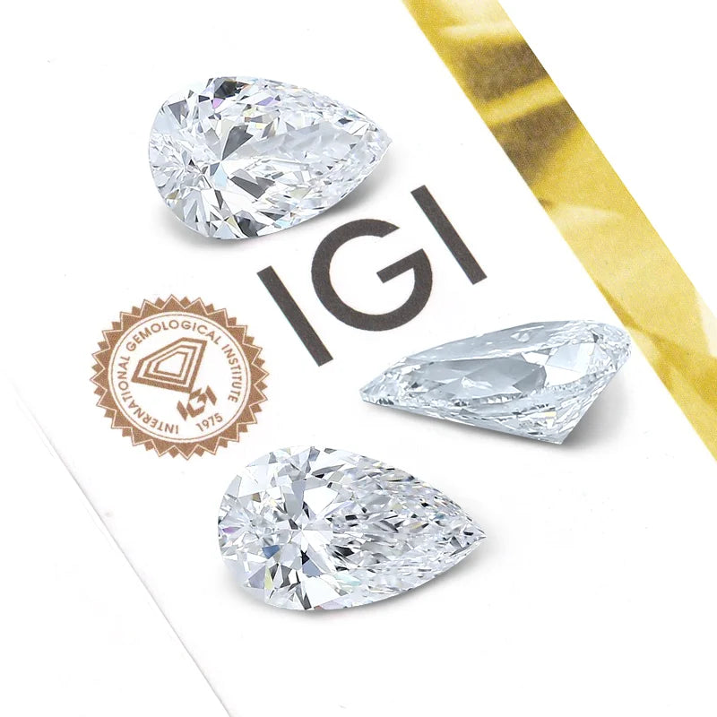 Pisaranmuotoiset Timanttikorvakorut | 2 x 1.0ct | IGI-sertifioidut | 14k Täyskultaa (valko-, kelta- tai ruusukulta)