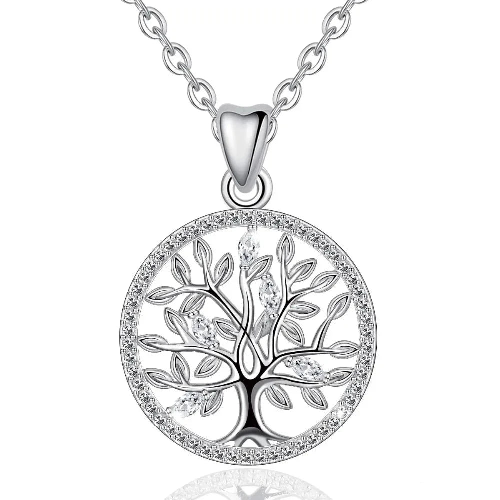 Silver Tree of Life Halsband