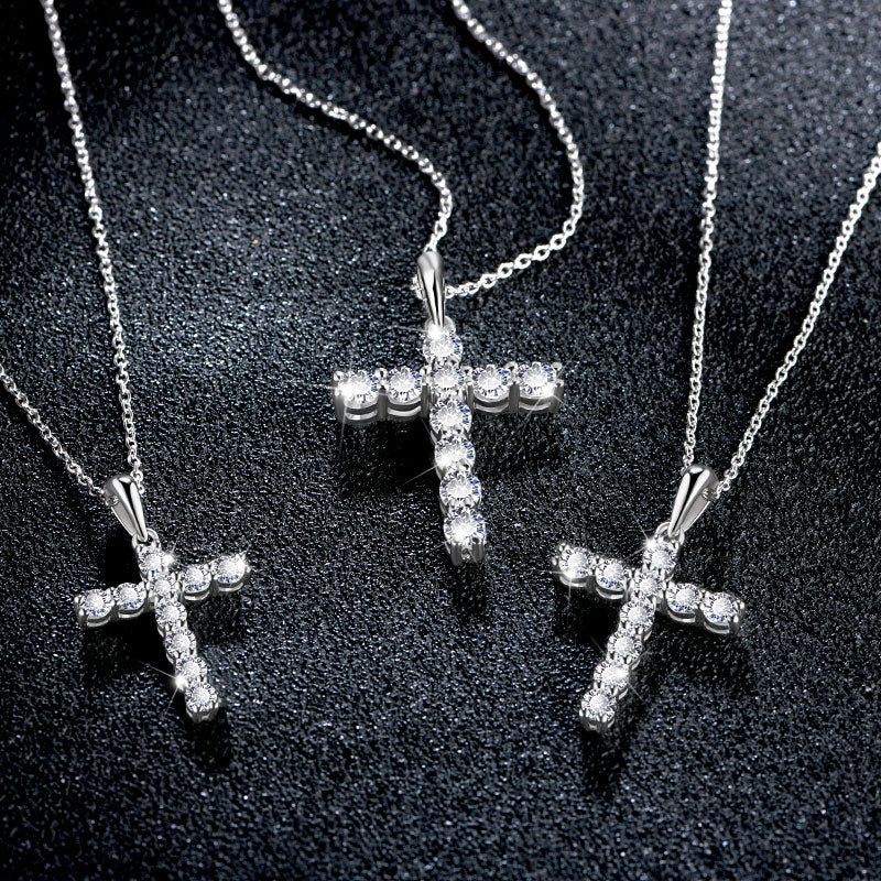 Enchanting Moissanite Cross Pendant