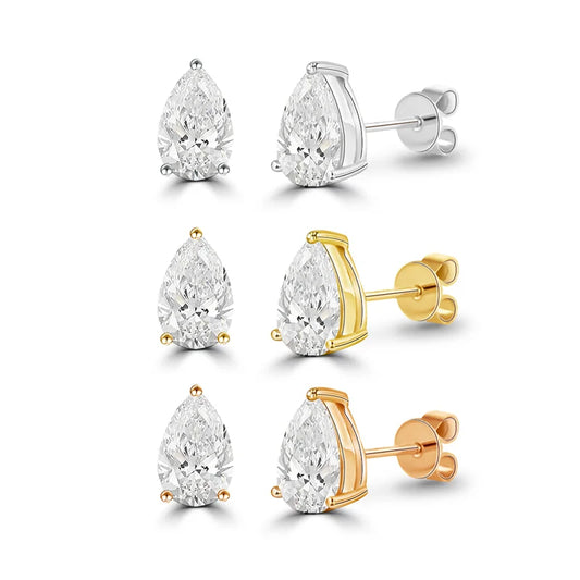 Pisaranmuotoiset 2.0ct timanttikorvakorut IGI-sertifioitu – 14k valkokulta
