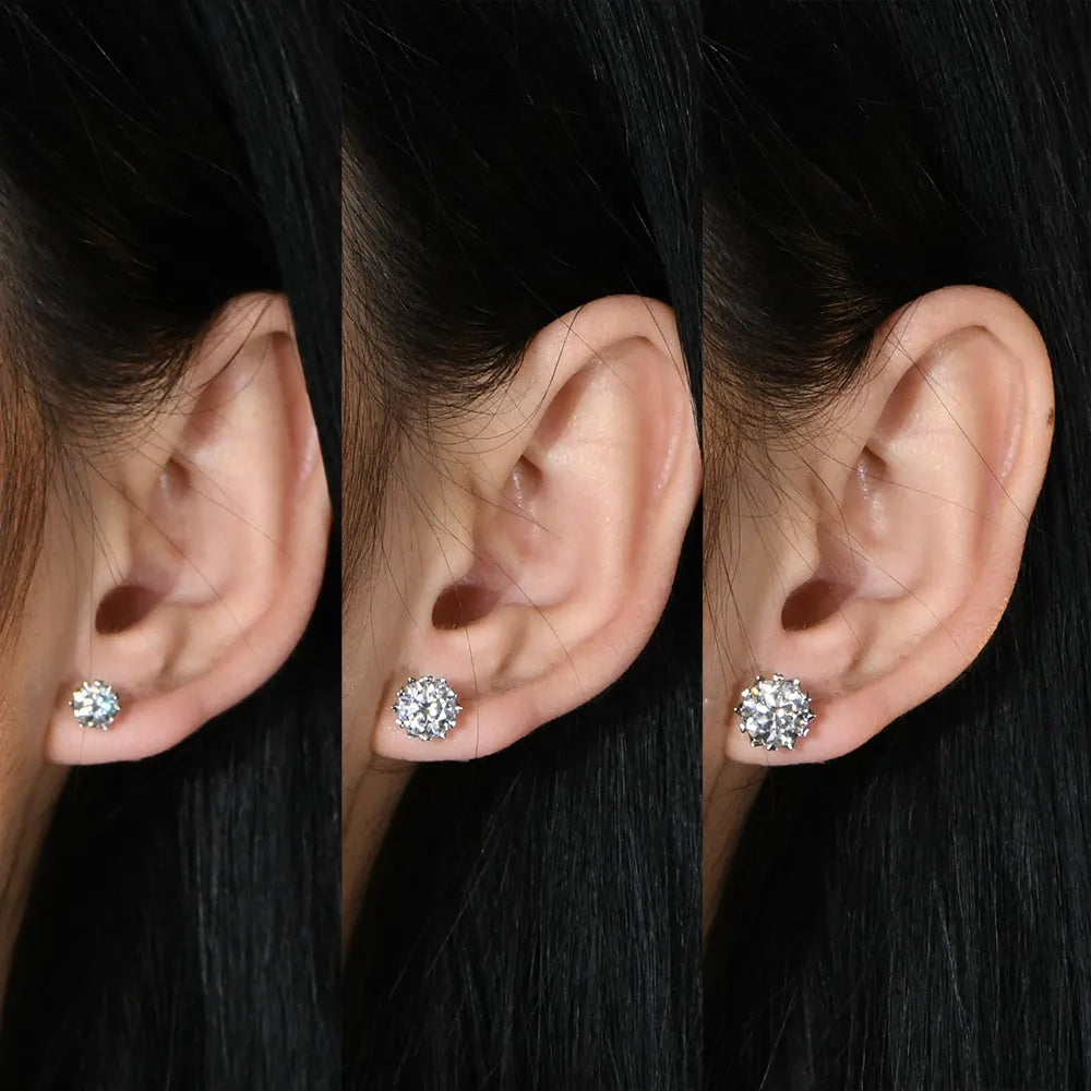 Classic Moissanite earrings 0.5-3.0CT