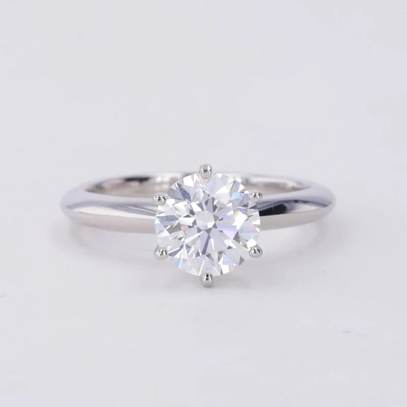 2.0ct kihlasormus laboratoriotimantilla ja IGI-sertifikaatilla – 14K white gold