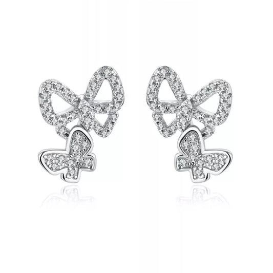 Butterfly moissanite earrings