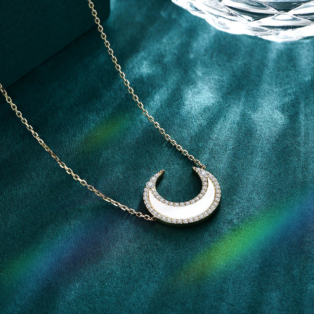Luxury Moon Moissanite Necklace