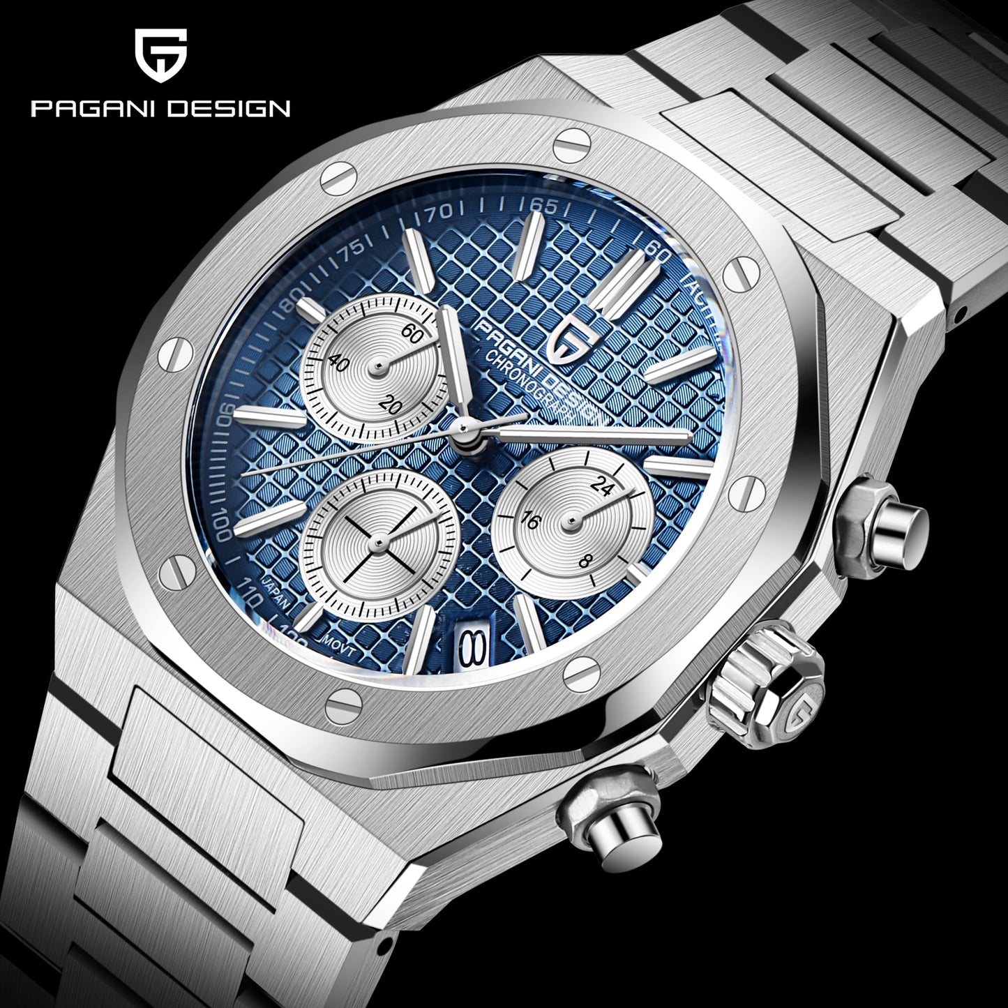 PAGANI DESIGN Quartz watch chronograph 200m waterproof